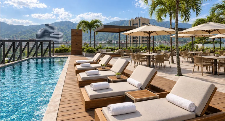 Piscina y solárium
