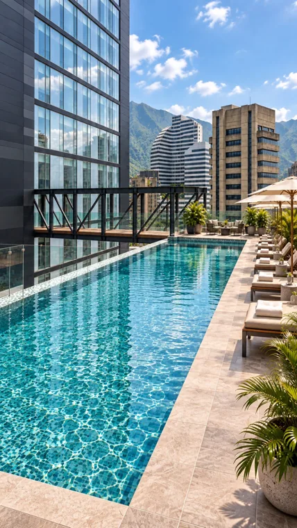 Piscina y paisaje